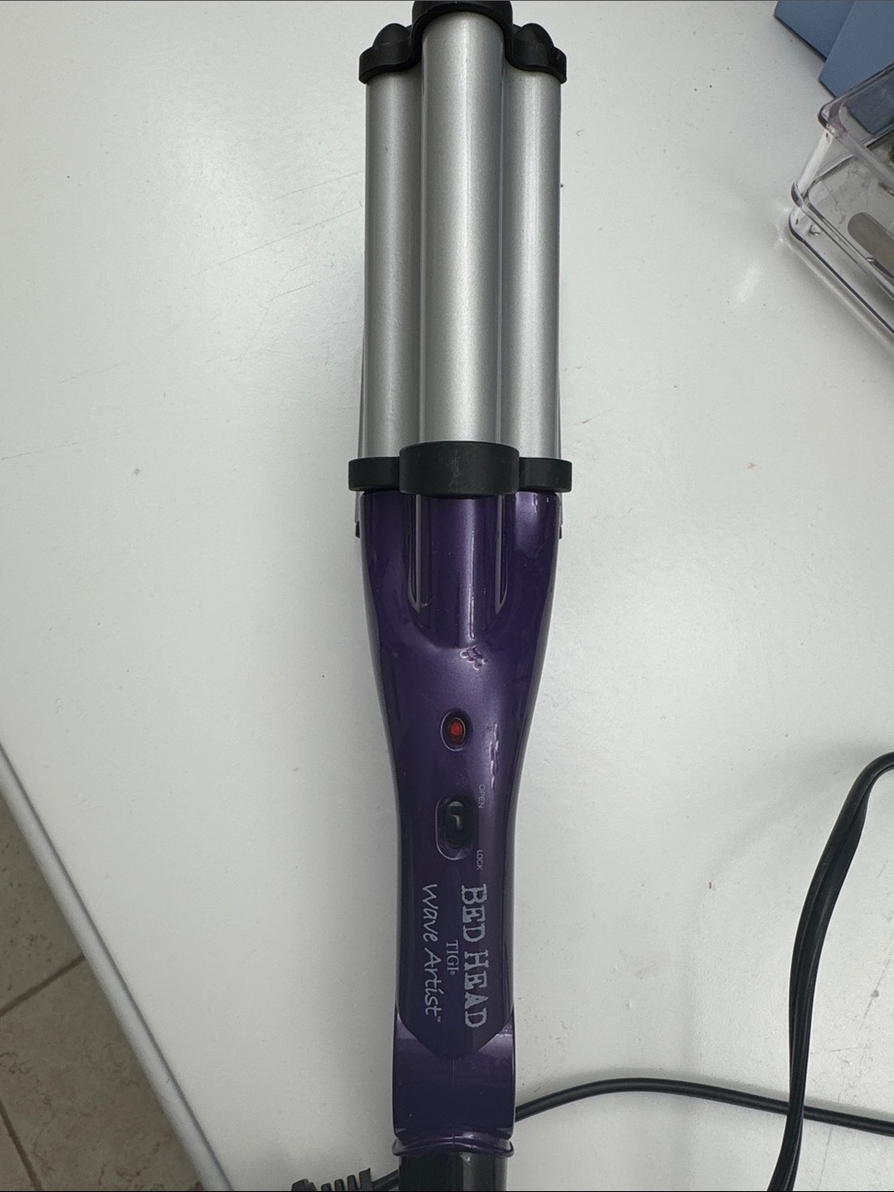 BedHead Wave Artist Triple Barrel Waver in Purple and Silver